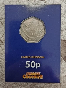 2014 Royal Shield of Arms 50p Fifty Pence coin Change Checker - Picture 1 of 2