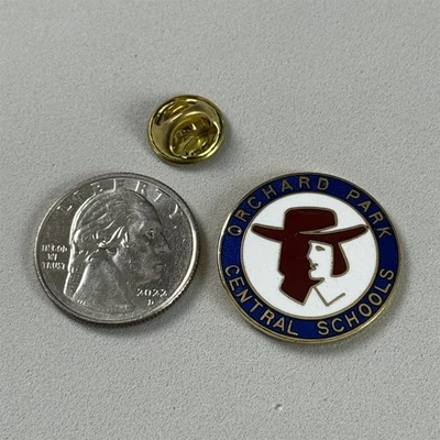 Vtg Orchard Park Central Schools New York Quakers Gold Tone Pin Pinback #56085 - Image 1 of 2