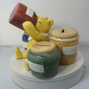 Disney Classic Winnie Puuh Keramik Sparschwein Münzsortierung Hase Honigtöpfe - Bild 1 von 10