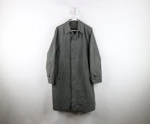 Trench coat vintage anni 60 70 streetwear uomo 38R invecchiato giacca antipioggia USA a quadri - Foto 1 di 18