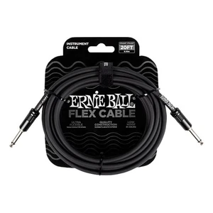 BLACK 20′ Instrument Cable ERNIE BALL FLEX 6435 Straight/Straight - Picture 1 of 8
