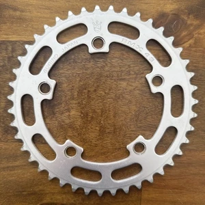 Vintage SUGINO BMX 43T Crown S Chainring Sprocket OLD SCHOOL BMX Japan Silver - Picture 1 of 9