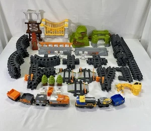 Fisher Price EZ Play Railway Motorized Locomotives, Cars, Crane, Track - 105 Pcs - Picture 1 of 21