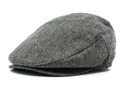 Chapéu de golfe masculino Herringbone mistura de lã tweed Newsboy Ivy Gatsby cabbie condução - Imagem 1 de 4