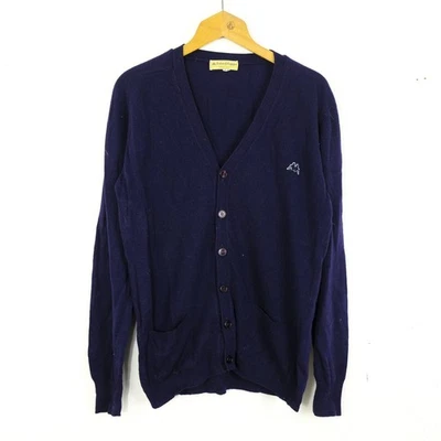 Kappa Vintage Cardigan Uomo Taglia 52 Blu Lana Comodo Invernale Casual Logo - Immagine 1 di 4