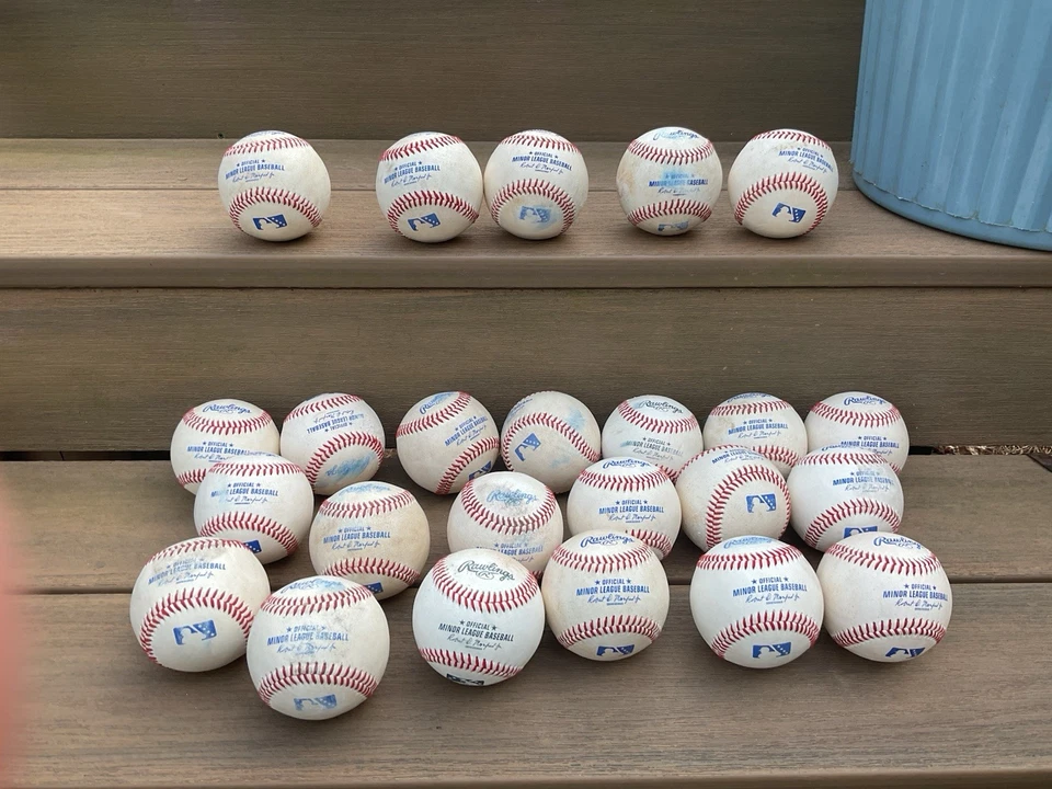 24 Rawlings Official Minor League Baseballs 2 Dozen Manfred Game Used Leather - image 1 of 1