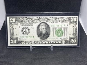 1928 $20 Twenty Dollar US Federal Reserve Note Cleveland Gold on Demand CRISP! - Picture 1 of 12
