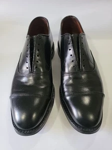 OTTIME CONDIZIONI! Scarpe Oxford Allen Edmonds Park Avenue 8D in pelle nera NO LACCI! - Foto 1 di 13