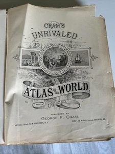 Cram's Family Unrivaled Atlas Of The World Indexed 1906 - Picture 1 of 5