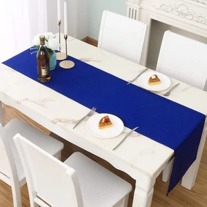 2 PCS Royal Blue Table Runner 14x108 Inch Long Coublt Blue Color Thick Polyes... - Picture 1 of 7