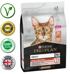 ✅PURINA PRO PLAN Adult Cat Food 3kg Salmon Vital Functions High-Quality UK Made✅ - Picture 1 of 12