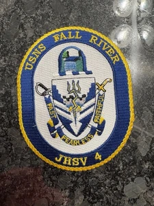 USNS Fall River JHSV 4 Navy Military Vintage Patch Fast Fearless Faithful - Picture 1 of 3