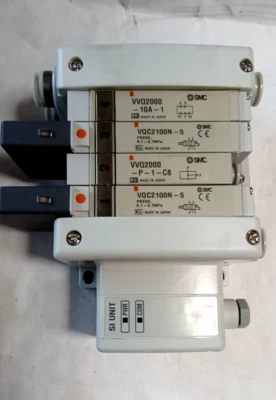 SMC EX500-Q101 INTERFACE UNIT W/ X2 VVQ2100N-5 W/ VVQ2000-10A-1 W/ VVQ2000-P-1-C - Photo 1/4