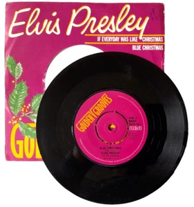 NM Elvis Presley Blue Christmas, If Everyday Was Like Xmas 7" Vinyl 45 Near Mint - Picture 1 of 2