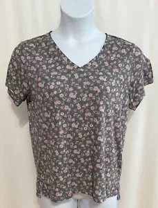 Lucky Brand Damen Gr. M Bluse mit V-Ausschnitt und Blumenprint. - Bild 1 von 8