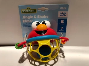 Bright Starts Sesame Street Jingle & Shake Elmo Easy Grasp Rattle, Ages 3-12 mon - Picture 1 of 2