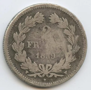 Louis-Philippe (1830-1848) 2 Francs 1839 W Lille - Picture 1 of 2