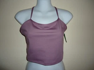 Women's Gap Fit Scoop-Neck, Sleeveless, Cropped Dark Purple Top Size M NWT - Picture 1 of 2