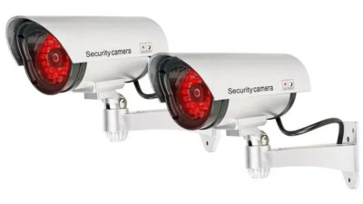 IR Bullet Fake Dummy Surveillance Security Camera CCTV & Record Light - Black - Image 1 of 4