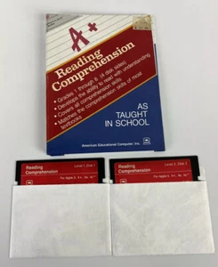Reading Comprehension Apple II + IIe IIc 5.25 Learning Vintage COMPLETE CIB RARE - Picture 1 of 4