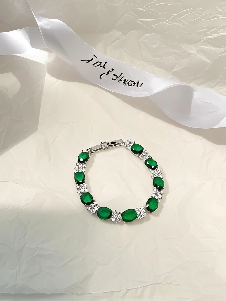 Bracelet en Zircon et Saphir, Élégant et Moderne - Photo 1/2