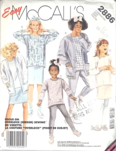 McCall's Sewing Pattern 2886 Size CJ 10-12-14 Girls' Cardigan Top Skirt Pants - Picture 1 of 2
