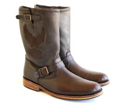 Harley Davidson brown leather biker boots UK11 US12 EUR45 - Image 1 of 4