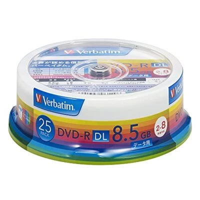 Mitsubishi Kagaku Media Verbatim DVD-R DL for Data 8.5GB 25 disc DHR85HP25V1 NEW - Image 1 of 4