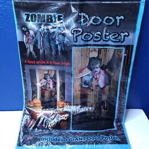 Giant Zombie Door Cover Poster Halloween Horror Walking Dead Decoration Prop NEW - Picture 1 of 2
