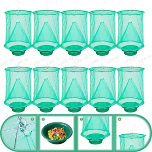 10X The Ranch Fly Trap Outdoor Fly Trap - Killer Bug Cage Net Perfect For Horses - Picture 1 of 11