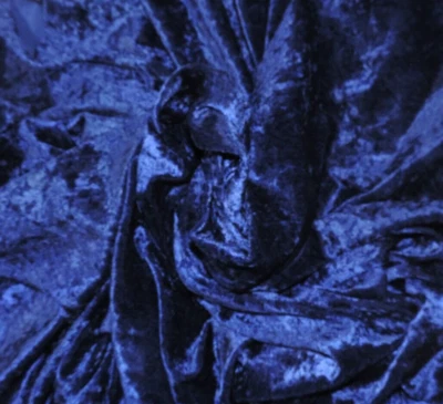 Vestido/baile/ropa deportiva de terciopelo elástico tejido azul con: 62" L: 4 yardas 14" Foto 1 de 2