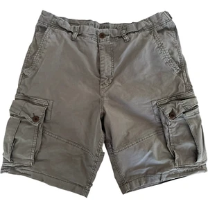 American Eagle Shorts Men's 36 Cargo Green Pockets Outdoors FLEX Fit Cotton - Picture 1 of 15