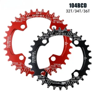104 Bcd Narrow Wide Chainring 32T/34T/36T/38T/40T/42T MTB Round/Oval Chainwheel - Picture 1 of 23