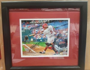 Phillies BRYSON STOTT Signed Autograph Auto 8x10 Framed Hitting Picture Photo - Picture 1 of 5