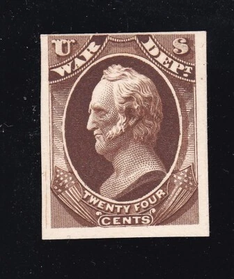 US O91TC4c 24c War Department Official Atlanta Trial Color Proof in Brown SCV$37 - Image 1 of 2