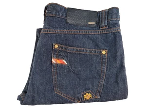 Vintage Pelle Pelle Jeans Size Tag 40x34 Wide Leg Baggy Fit Blue Denim Hip Hop - Picture 1 of 13