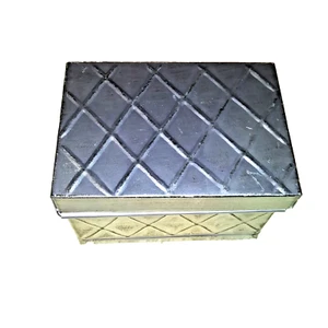 Square Metal Silver trinket Box removable top made in india - Picture 1 of 6