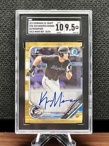 KAMERON MISNER 2019 Bowman Chrome Auto Gold Wave Rookie Card RC #/50 SGC 9.5 👀