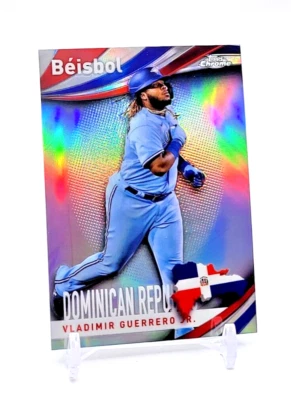 Vladimir Guerrero JR "Beisbol" REFRACTOR 2021 Topps Chrome #B-6 Blue Jays INSERT - Image 1 of 2