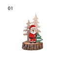 Decor Wooden Chrismtas Tree Santa Claus Desktop Ornaments Diy Decoration For ??