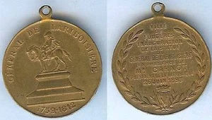 Médaille souvenir - FOUGERE 1893 inauguration statue LARIBOISIERE Présid CARNOT - Picture 1 of 1