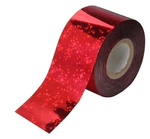 Lámina de transferencia estrellas rojas, 15 x 4 cm, #71, lámina de uñas, lámina de transferencia roja - Imagen 1 de 1