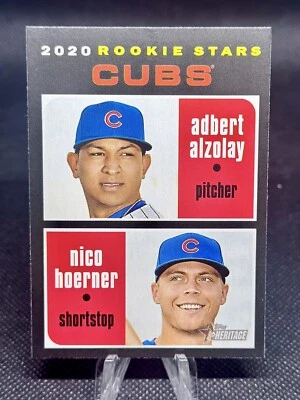 2020 TOPPS HERITAGE ADBERT ALZOLAY NICO HOERNER RC #121 C - Image 1 of 2