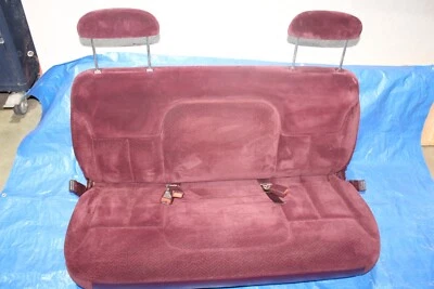 Chevy SUBURBAN 95-99 Tahoe Gmc Yukon tercera fila asiento de banco Borgoña LIMPIO Foto 1 de 4