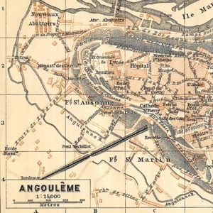 Angoulême - France Géographie Ville Europe - Carte ancienne 1894 - Picture 1 of 2