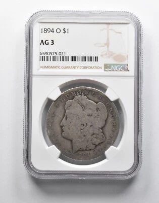AG3 1894-O Morgan Silver Dollar NGC Lowball Low Ball Pocket Piece *9124 - Image 1 of 3