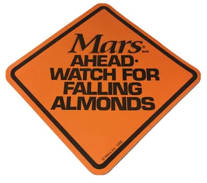 Mars Inc. 1986 Advertising Sign Laminated - Mars Candy Bars Vintage NOS Rare - Picture 1 of 4
