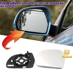 2x Side Mirror Heating Glass For Audi A4 S4 8K A5 S5 B8 8K A8 S8 D3 Q3 SQ3 A3 8P - Picture 1 of 11