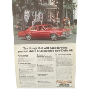 Anuncio de anuncio Oldsmobile Delta 88 Ten Things 1976 vintage - Imagen 1 de 4