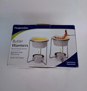 Progressive Butter Warmers Set Of 2 With Box - Picture 1 of 6
